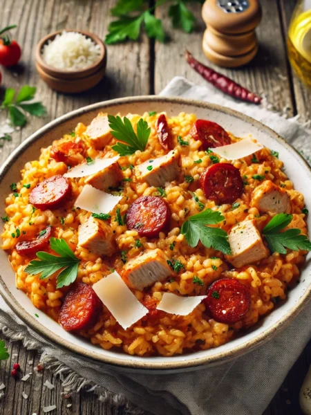 chicken and chorizo risotto