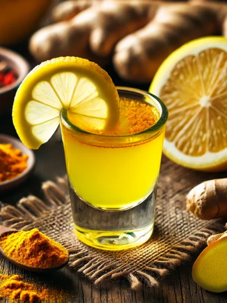 ginger and turmeric shots