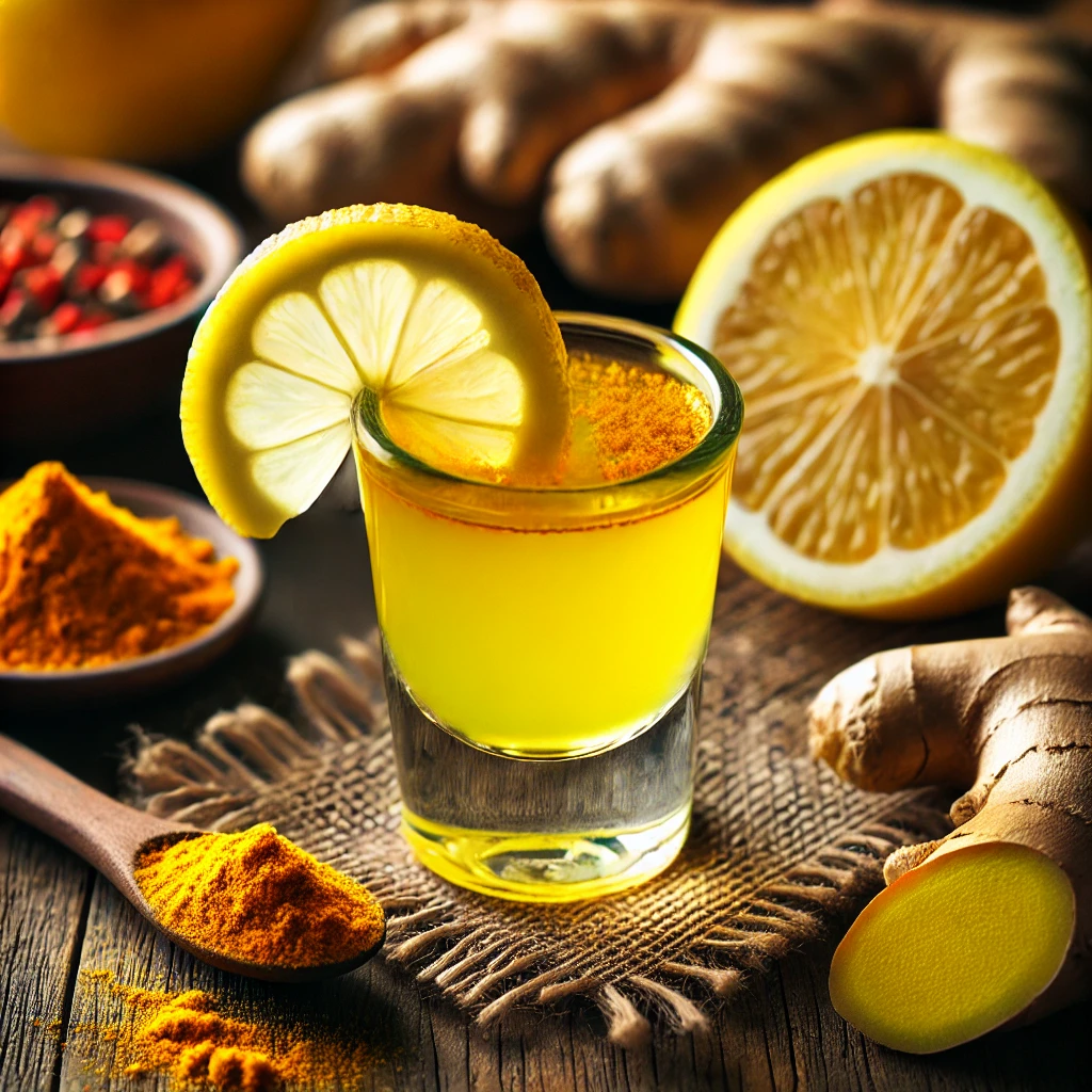 ginger and turmeric shots