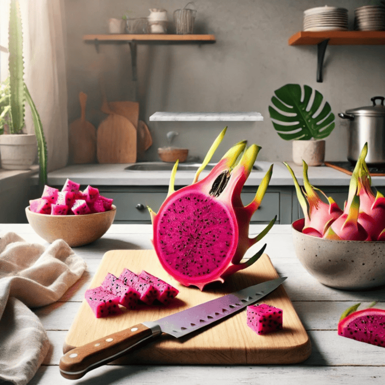 how to cut dragon fruit